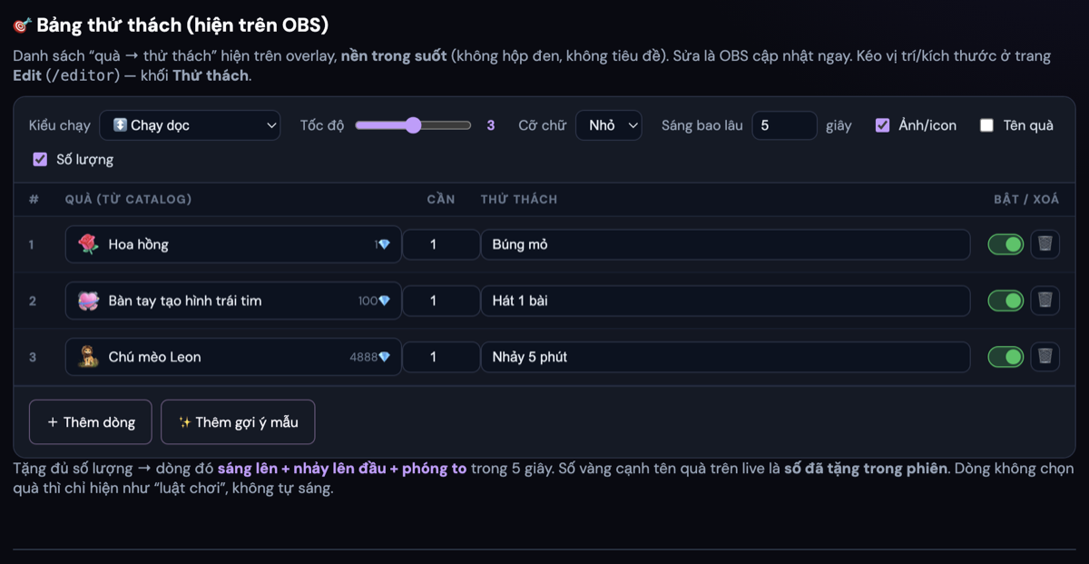 Thêm nguồn Browser cho hiệu ứng IdolFX trong OBS